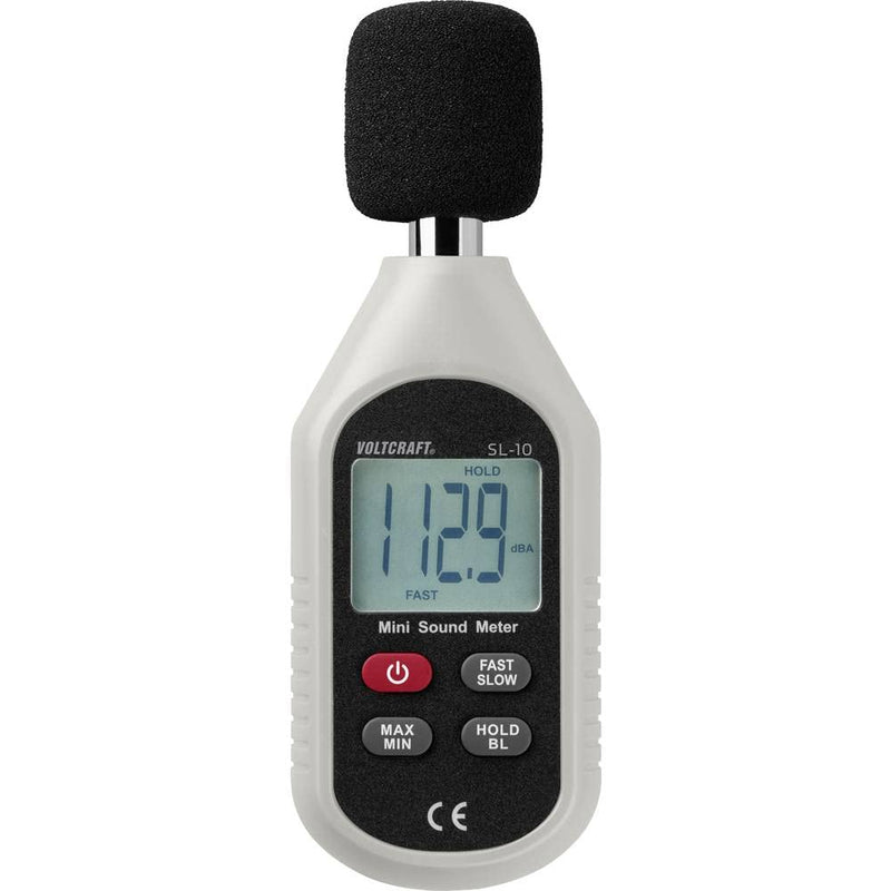 VOLTCRAFT SL-10 sound level meter I digital measuring device I measuring range from 30 dB to 130 dB I noise and volume measuring device - ideal for sound level analyses
