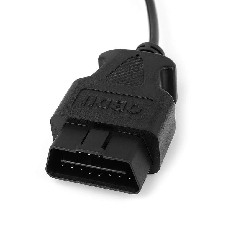 Jtron OBD II Vehicle ECU Emergency Power Supply Cable Car Diagnostic Cable Memory Saver (3Meter) with Alligator Clip-On 12V Car Battery Cigarette Lighter Power Extension Socket
