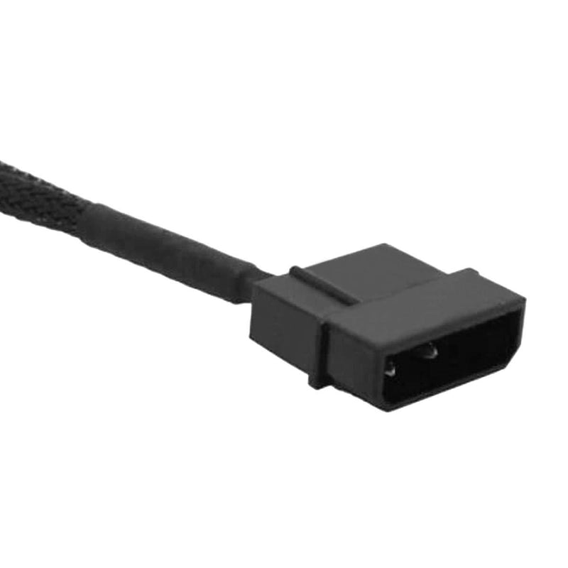 2 Pack 4-Pin Molex (Actual 2-Pin) to 2 x 3 Pin / 4 Pin PMW 12V PC Case Fan Power Adapter Cable, 3-Pin or 4-Pin (PWM Connector) to Molex Computer Cooler Cooling Fan Splitter Y Power Cable