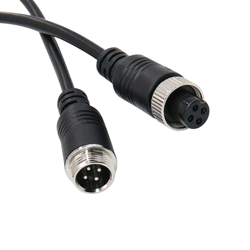 Yeung Qee 4 pin Car Video Extension Cable Aviation Male to femaler Plug Video and Power Cord Shield AV Cable Waterproof Vehicle Video Monitor reversing Airline Aviation Plug Cable (25ft/8m) 25ft/8m