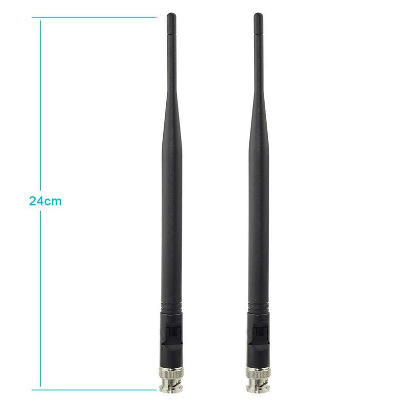 Bingfu Wireless Microphone Receiver Antenna UHF 400MHz-960MHz BNC Male Antenna (2-Pack) for Wireless Microphone System Receiver Remote Digital Audio Mic Receiver Tuner UHF Ham Radio