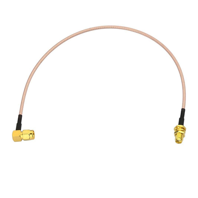 Bingfu WiFi Antenna Extension Cable (2-Pack) RP-SMA Male Right Angle to RP-SMA Female Bulkhead Mount RG316 Cale 30cm 12 inch for WiFi Router Security IP Camera Monitor Mini PCIE Card 12 inch / 30cm Right Angle