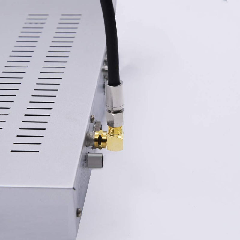 VCE 5-Pack 90 Degree Coaxial Connector, Right Angle F-Type RG6 Male to Female Adapter Gold Plated