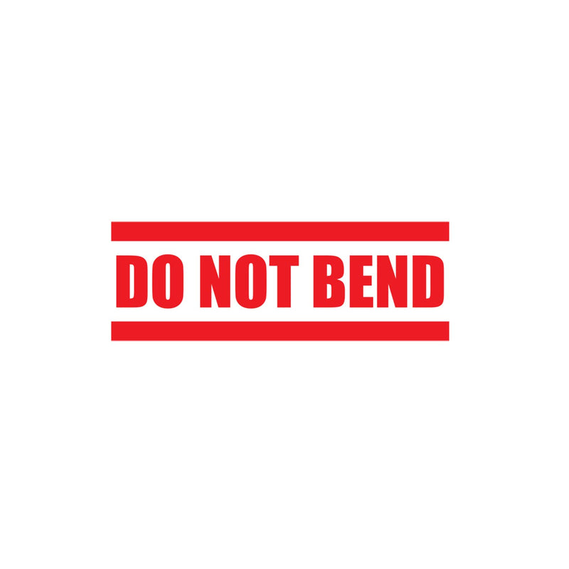 Do Not Bend Envelope Package Stamper / 2000 Plus Self Inking Rubber Stamp/Vibrant Red Imprint