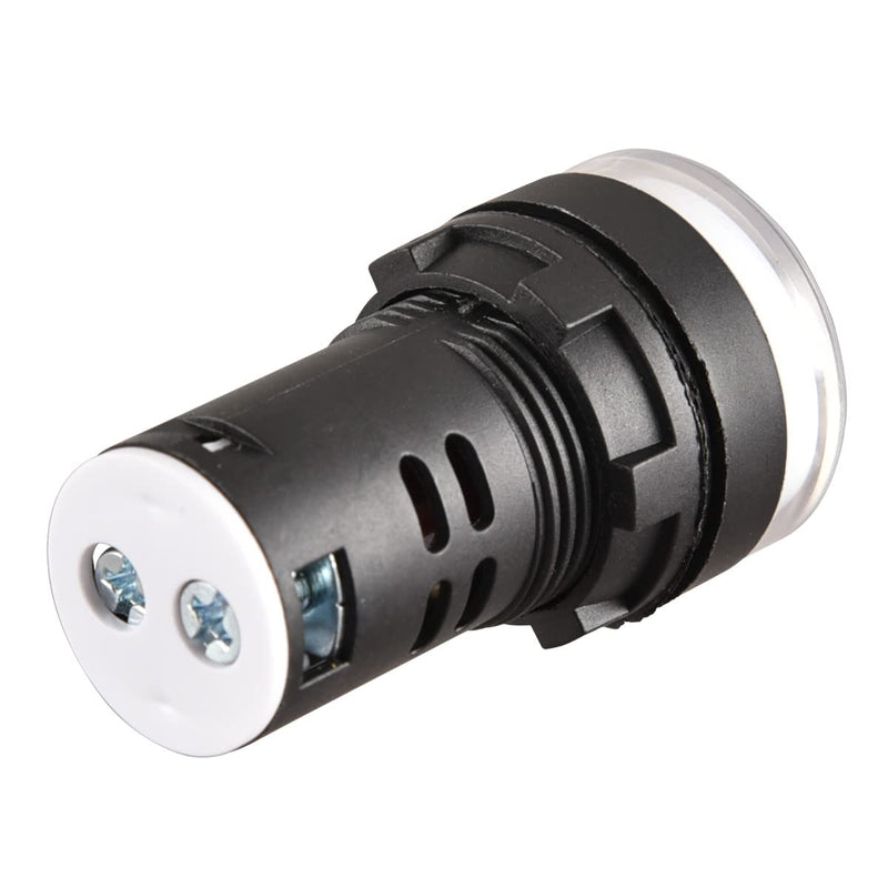 Heschen AD16-22D/S LED Indicator Light 22mm 220V AC 20mA White Light Color Pack of 5