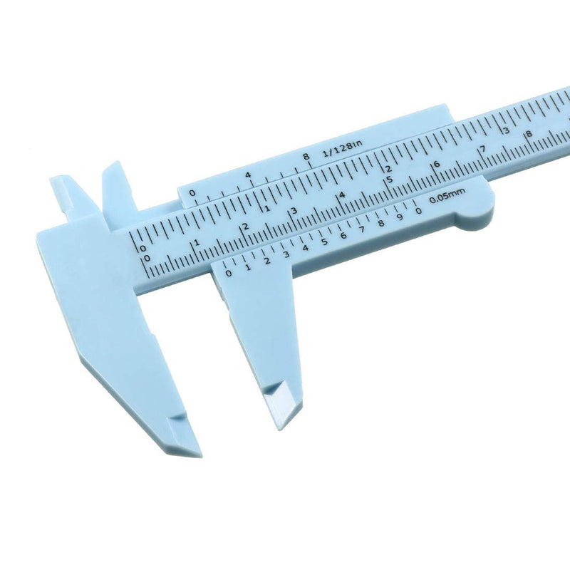 uxcell Vernier Caliper 150mm 6 Inch Metric Double Scale Plastic Ruler Measuring Tool 3 Colors 1Set