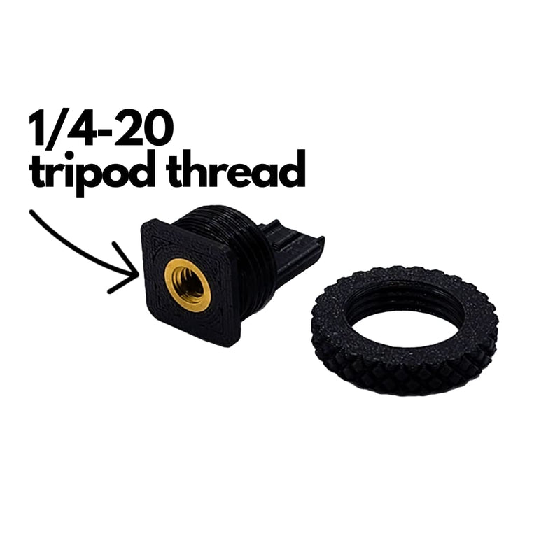 BasementCreator Original DJI Mic TightyMount Cold Shoe Screw Mount with 1/4-20 Tripod Thread Adapter 3D Printed for use on Cages Tripods and on Camera Hot Shoe