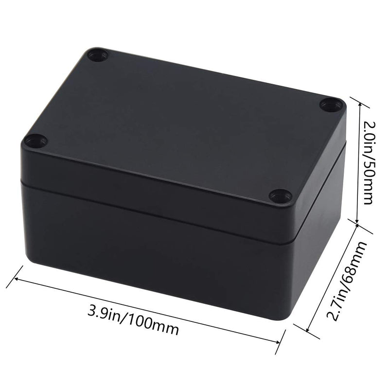 Zulkit Waterproof Plastic Project Box ABS IP65 Electrical Junction box Enclosure Black 3.94 x 2.68 x 1.97 inch (100x68x50mm) (Pack of 1) 3.94" x 2.68" x 1.97"(Pack of 1)