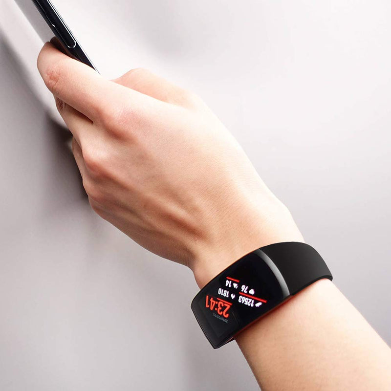 Compatible with Gear Fit 2 Band/Gear Fit 2 Pro Bands, NAHAI Soft Silicone Replacement Bands Wristband for Samsung Gear Fit 2 and Fit 2 Pro Smartwatch, Small, Wine Red S: 5.5''-7.1''