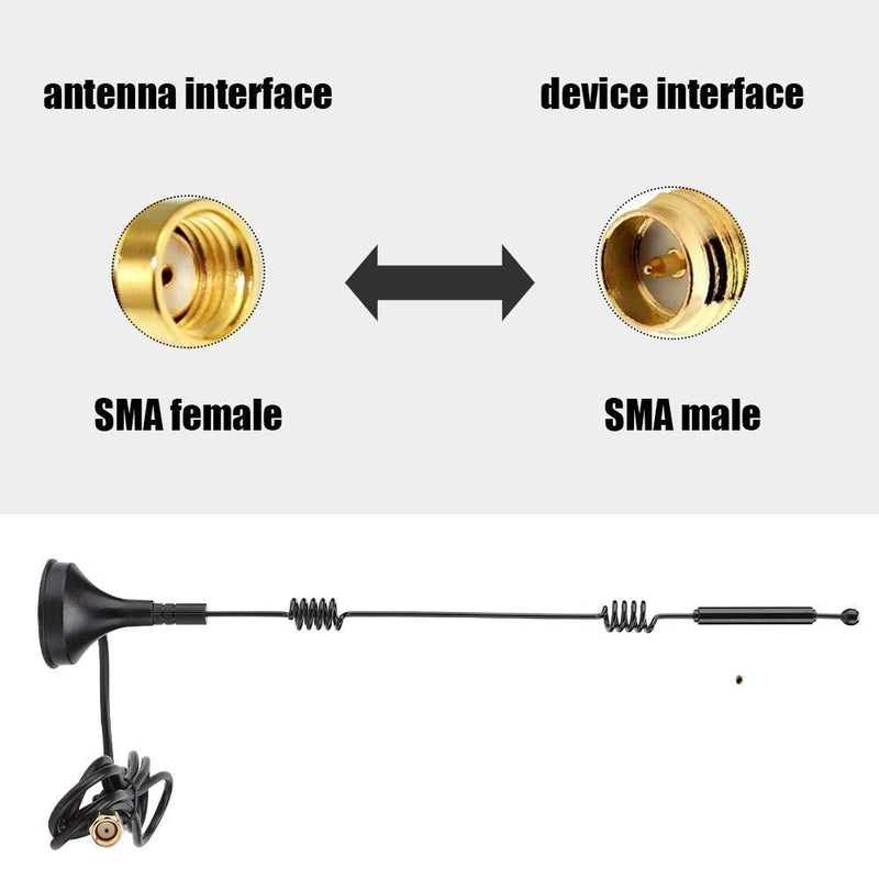 WiFi Router Antenna Omnidirectional Dual Band 2.4/5GHZ SMA Inner Hole Female 12DBi High Gain Double Helix Antenna(3m) 3m