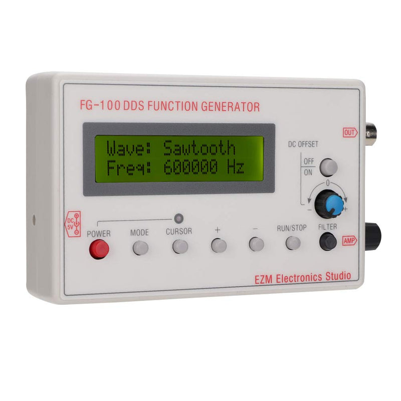 1Hz - 500KHz Signal Generator, Digital DDS Function Arbitrary Waveform Pulse Frequency Meter Output Sine Square Triangle Forward Sawtooth Wave, Reverse Sawtooth Wave Frequency Counter