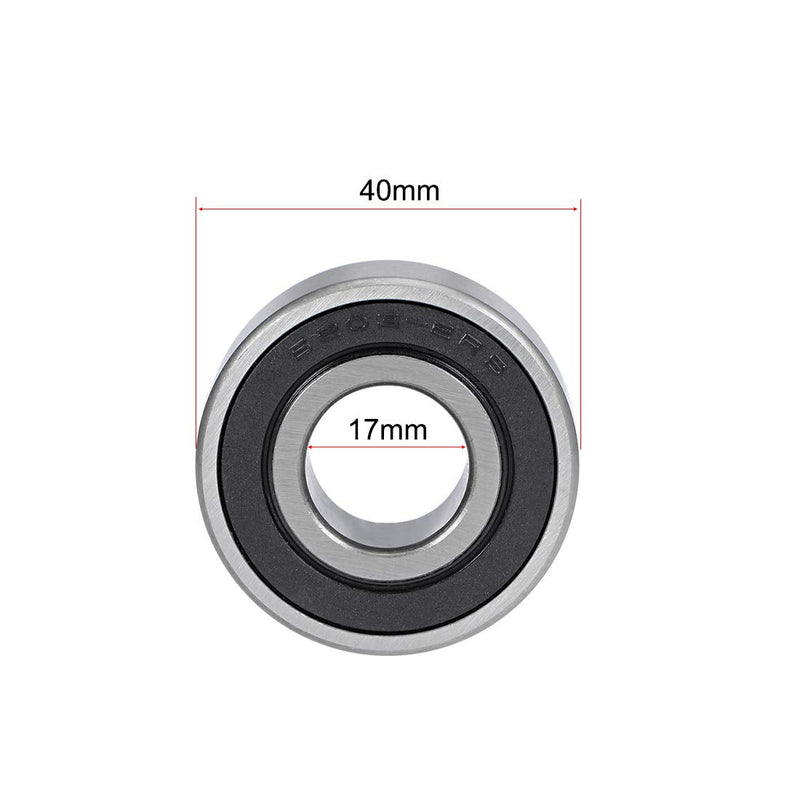 uxcell 3203-2RS Angular Contact Ball Bearing 17x40x17.5mm Sealed Bearings 5203-2RS