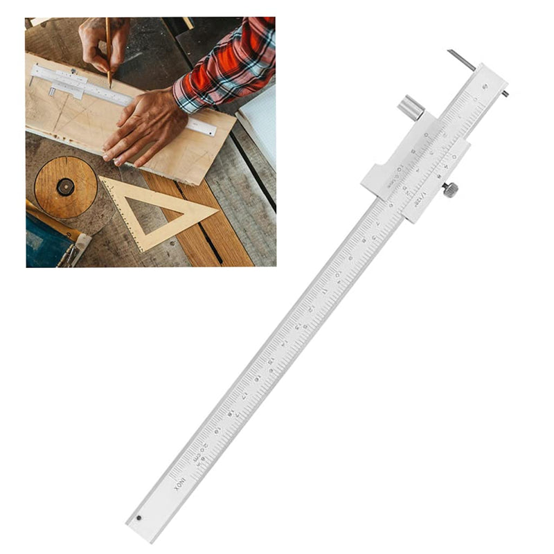 Vernier caliper marking gauge with roller 0-200 mm, stainless steel, portable for iron, wood, plastic