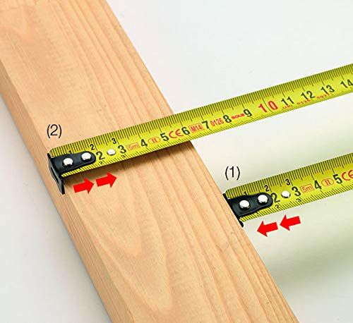 SOLA tape measure - COMPACT - 3m / 16mm - pocket tape measure with belt clip - steel tape, painted yellow with mm scale - accuracy class II - roll meter with movable end hook - meter measure length - 3m/16mm