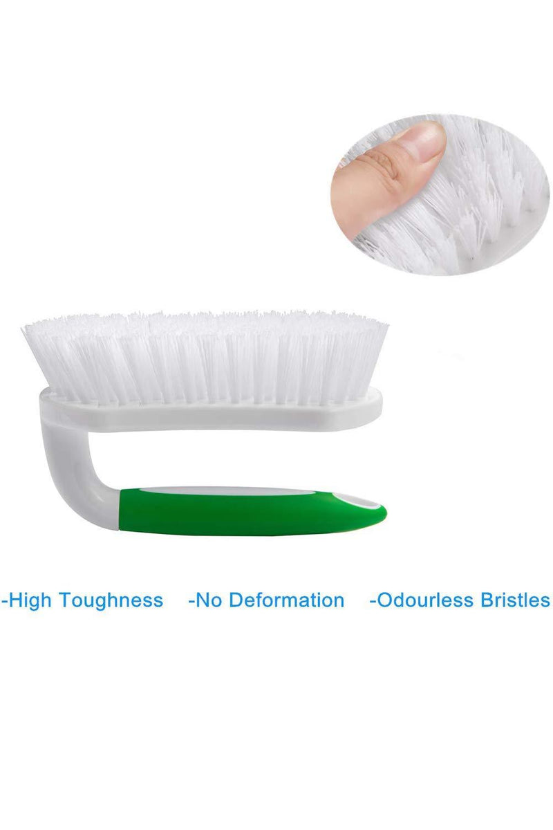 Amazer Scrub Brush Comfort Grip & Flexible Stiff Bristles Heavy Duty for Bathroom Shower Sink Carpet Floor - Pack of 2 (Blue+Green) Blue+green