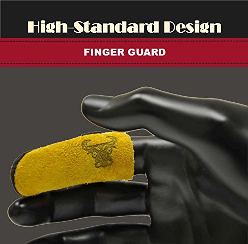 G & F Products 8128XL Cowhide Leather Guard, Finger Protection, X-Large, Xlarge, Tan Tan Tan Brown/Tan Finger Guard
