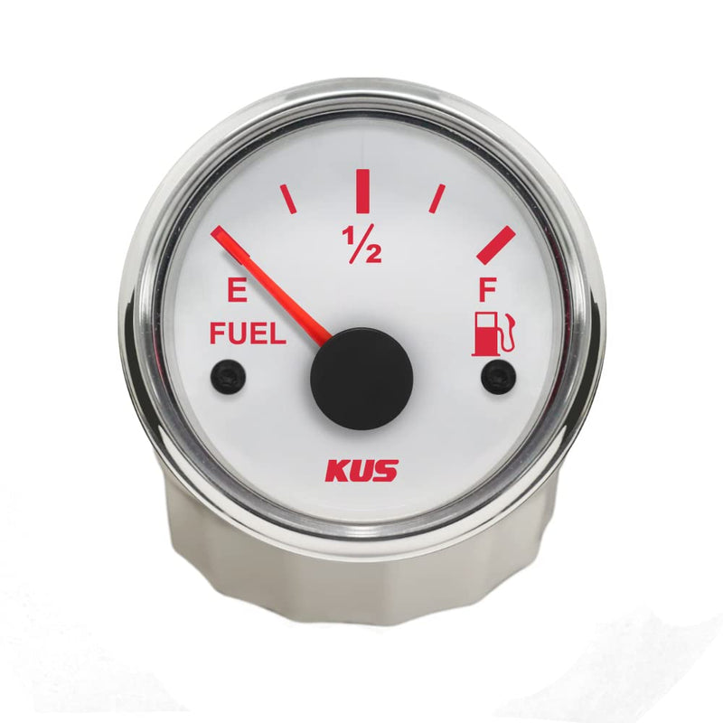 KUS Oil Fuel Level Gauge Meter Indicator 0-190ohm 52MM(2") with Backlight 12V/24V