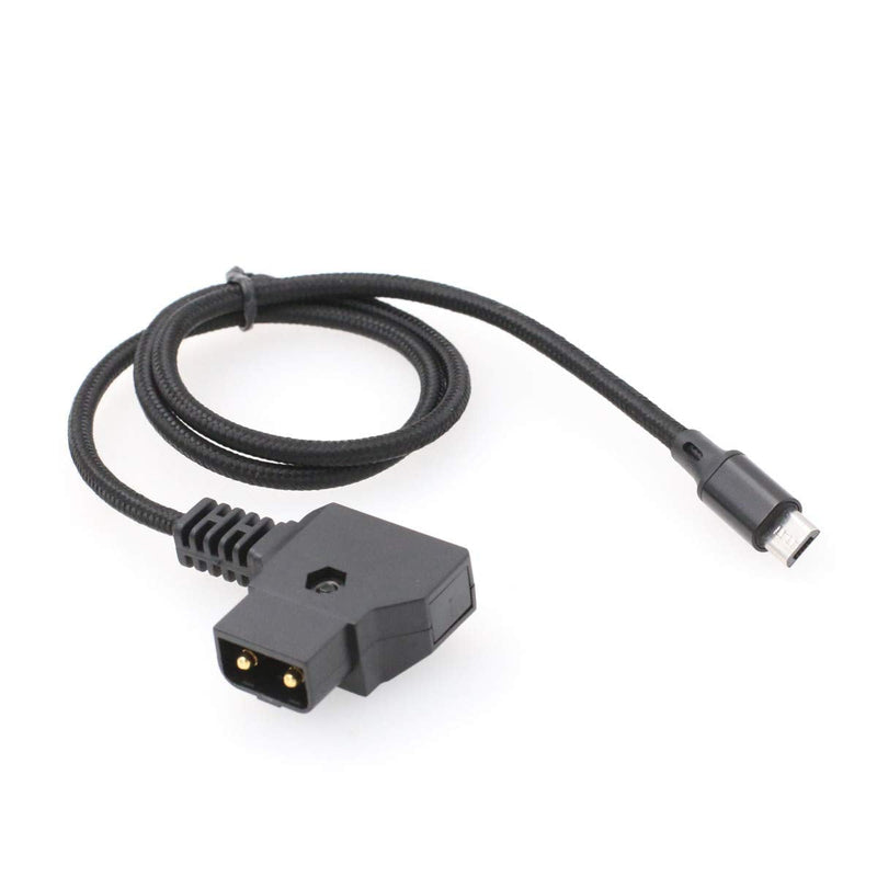 HangTon Nucleus Nano Focus Motor Power Cable P-TAP D-tap to Micro USB 14.8V 50cm for Tilta V-Mount D-tap to straight