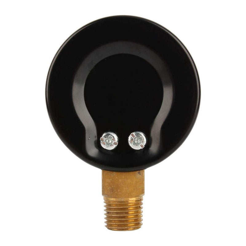 Universal Fitted Vacuum Pressure Gauge, 2" Vacuum Pressure Gauge for Air Compressor Water Oil Gas 1/4" NPT Lower Mount MF