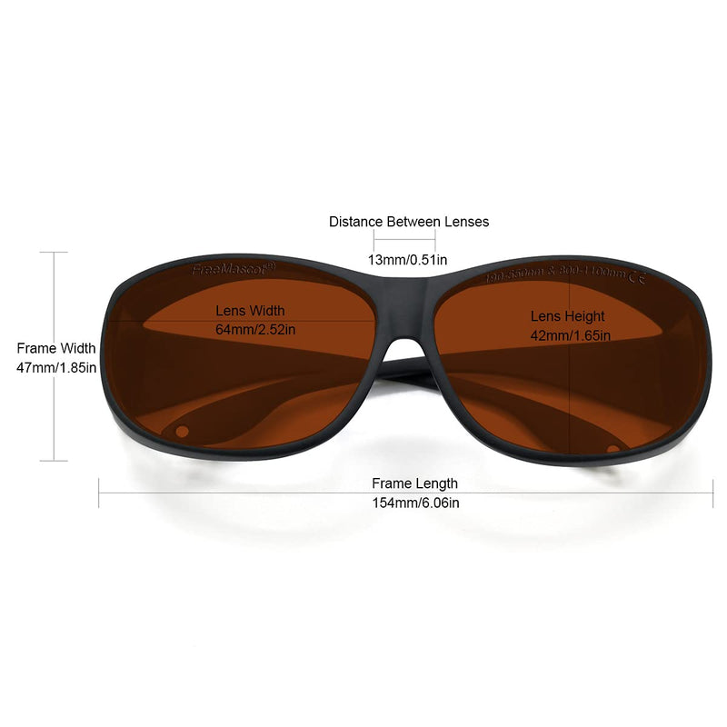 FreeMascot OD 6+ 190nm-550nm / 800nm-1100nm Wavelength Professional Laser Safety Glasses Style 4
