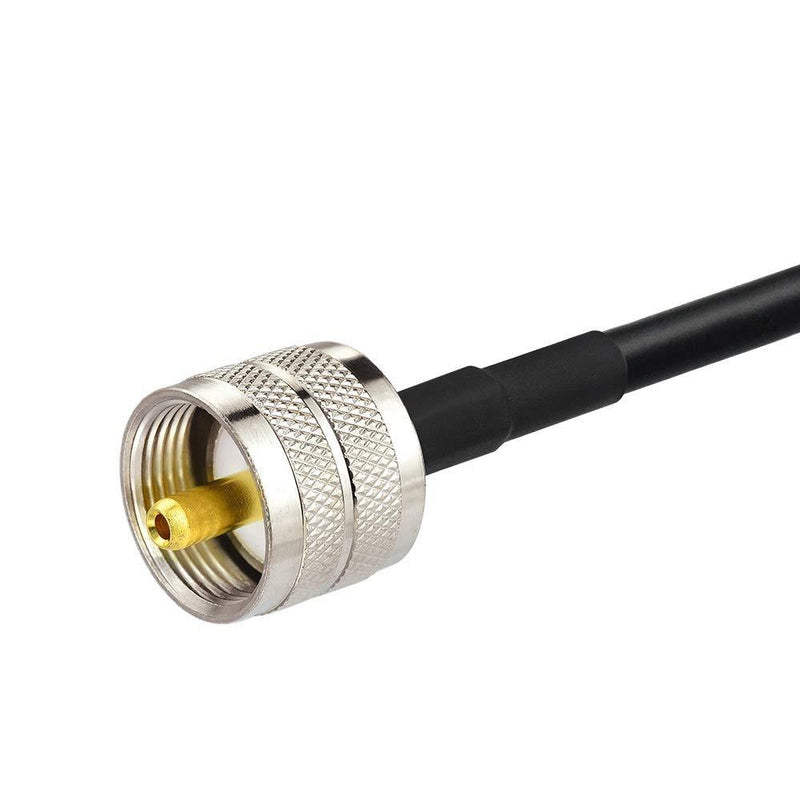 Bingfu UHF PL259 Male to SO239 Female RG58 Antenna Extension Coax Jumper Cable 5m 16.5 feet for Vehicle CB Radio Ham Radio Two Way Radio Amateur Radio Walkie Talkie VHF Radio 16.4ft / 5m