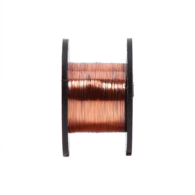 Enameled Copper Wire, Magnet Wire, 5pcs 0.1mm Enameled Wire Copper Winding Wire Enamelled Repair Wire, Widely Used for Transformers Inductors, Natural, 15m Length