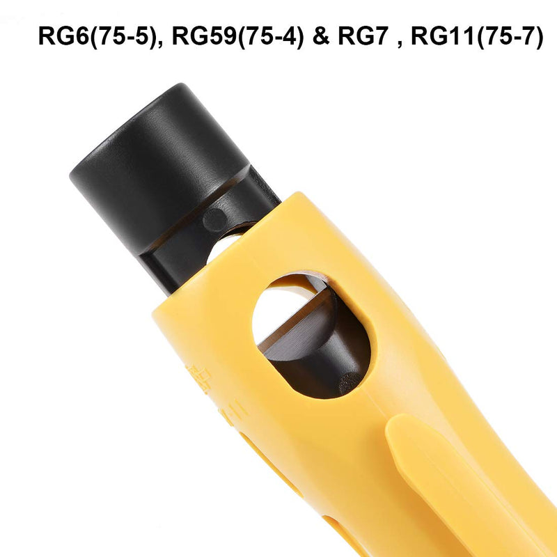 uxcell RG6 RG11 Coaxial Cable Stripper, Double Ended Coax Stripping Wire Cutter for RG7/11 and RG59/6 or RG6 2pcs