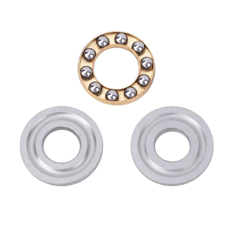 10Pcs Ball Thrust Ball Bearings, High Exactness Miniature Thrust Ball Bearings Flat Steel Bearings Set, Thrust Ball Bearings (F8-16M) F8-16M