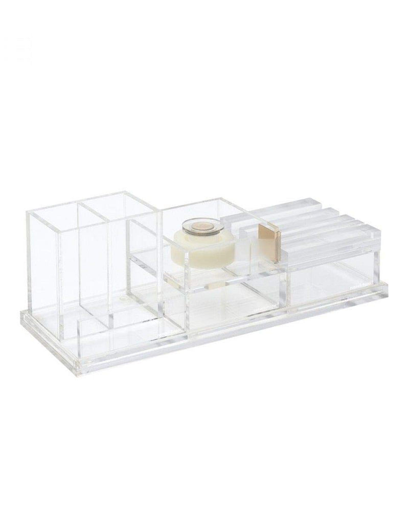 russell+hazel Acrylic Bloc Tape Dispenser, Clear, 4” x 4” x 1.5”