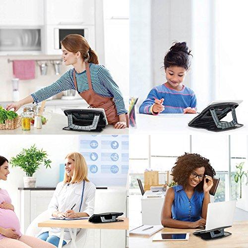 MAX SMART Tablet Drawing Stand, Laptop Stand Riser, Book Reading Stand, Foldable, Portable and Adjustable 6 Angles for Laptop, Digital Graphic Drawing Tablet, Artisul, iPad Pro, Wacom Cintiq (Gray) Gray