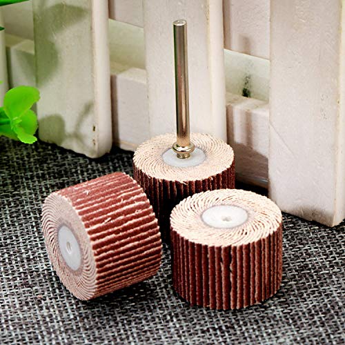 Dophee 10pcs Grit Flap Flap Wheel Polishing Grinding Disc for Dremel Precision Tools 20mmx16mmx3mm 20mm