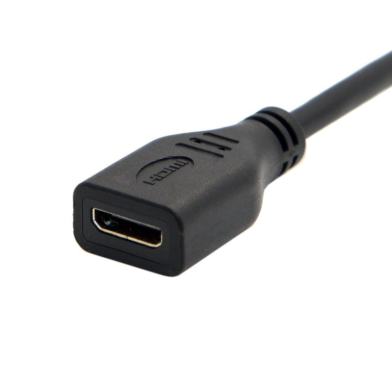 CY Micro HDMI 1.4 Male Type D to Mini HDMI 1.4 Female Type C Extension Cable for Laptop PC HDTV 10cm