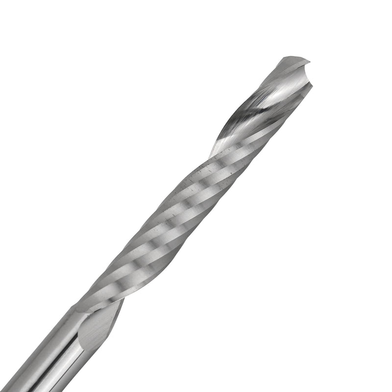 Milling cutter, CNC milling cutter, end milling cutter, wood milling cutter, CNC milling cutter, VHM single-edged milling cutter with 6 mm shank x 42 mm cutting length CNC end milling cutter for density board, plastic, PCB, PVC, MDF, nylon, resin, plywood