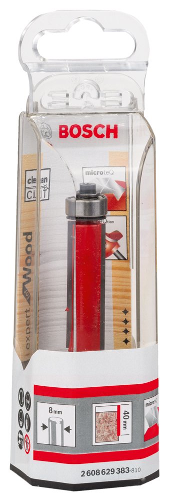 Bosch Accessories Bosch Professional flush cutter Expert for Wood (wood and laminate, Ø 12.7 mm, working length 40 mm, total length 83.9 mm, hand router accessories) Ø 12.7 mm / working length 40 mm
