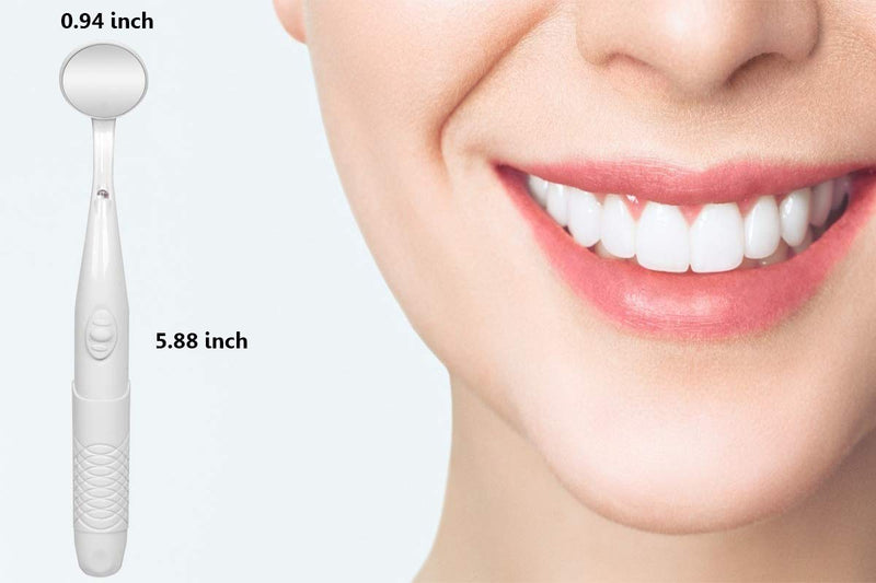 ffresiss Dental Mirror with Light,Teeth Inspection LED Mirror,Anti-Fog Mouth Mirror,Dentist Oral Care Tool