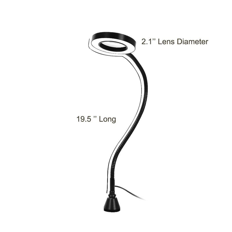 LED 3X Magnifier, Flexible Gooseneck Magnifier Lamp Strong Magnet Base, Can Be Positioned to Hold The Magnifier Where You Want Hands Free