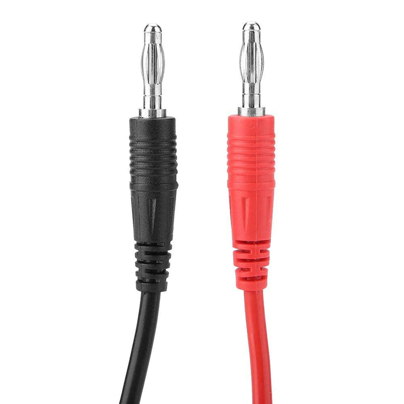 2pcs Alligator Clip Test Leads Two-Sided Silicone Banana Plugs, P1040 4mm Wire for Electrical Testing
