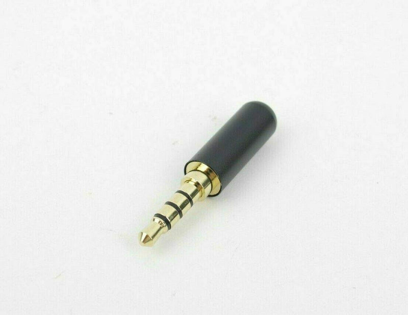 VizGiz 5 Pack 3.5mm 4 Pole Jack Replacement Plug Repair Audio Cable Male Connector 1/8 TRRS (1Tip/2Ring/1Sleeve) Stereo Headphone Earphone Microphone Soldering DIY Adapter Tool 4PIN Terminal
