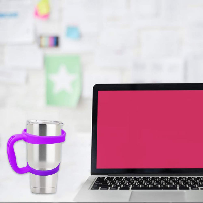 Tumbler Holder- Red&Purple, SourceTon Set of 2 Tumbler Holder Handle compatible with 30 OZ YETI, Rtic, OZARK TRAIL SIC Cup Ozark Trail Berg, SIC, Chillr, Kodiak, Boss Tumbler Mug Red+Purple