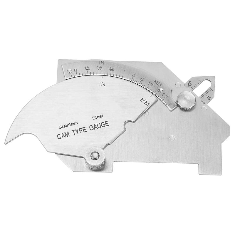 Hyuduo Steel Weld Gauge Sturdy Welding Measure Tool Stainless Steel MG-8 Bridge Welding Gage Seam Inspection Ruler Bridge CAM Welding Gage Weight 192g for Welding Measurement