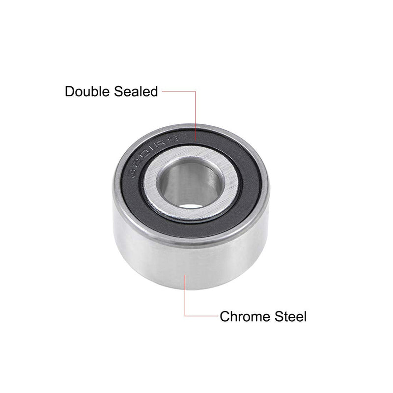 uxcell 3201-2RS Angular Contact Ball Bearing 12x32x15.9mm Bearings 2pcs