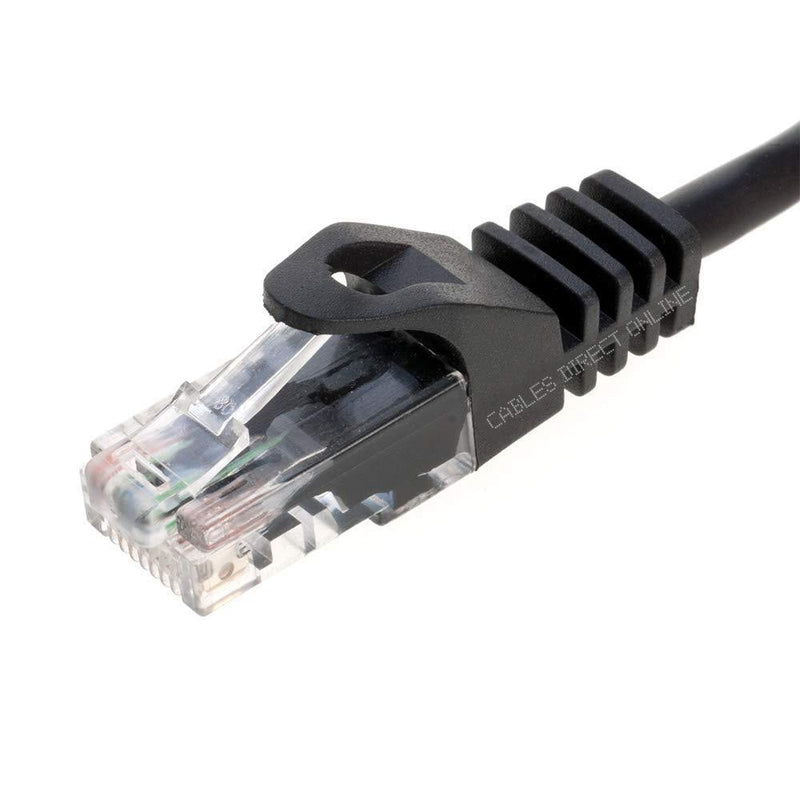Cables Direct Online Snagless Cat5e Ethernet Network Patch Cable Black 100 Feet 100ft