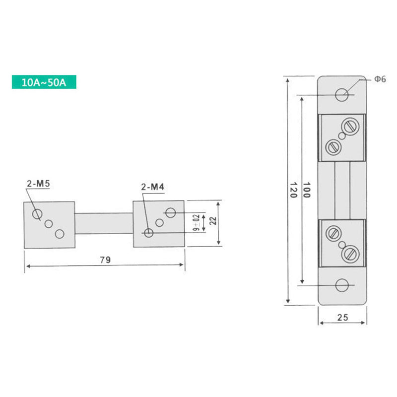 Fielect 30A 75mV DC Current Meter Shunt Resistor Resistance for DC Ammeter Shunt FL-2 1Pcs 120 x 25mm FL-2 30A