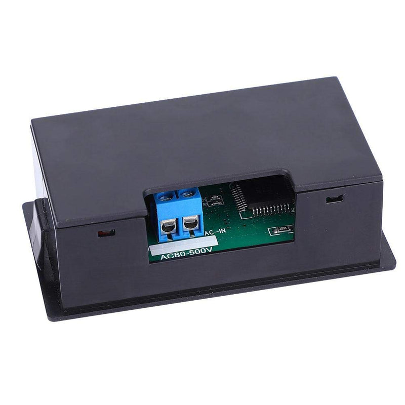 YB5135DB AC80-500V Two Wires Mini Digital Voltmeter Panel Two-wire LCD Display Digital Volt Panel Meter Voltage Monitor Tester Gauge with Digital LCD Blue Backlight Display