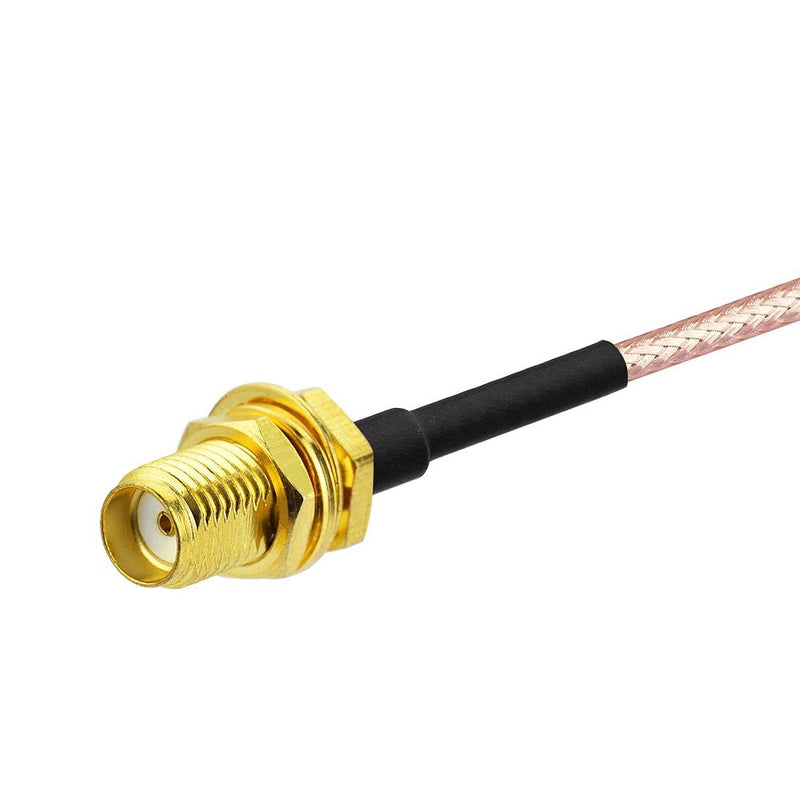 Bingfu SMA Female Bulkhead Mount to SMA Male Right Angle RG316 Antenna Extension Cable 12 inch 30cm 2-Pack Compatible with 4G LTE Router Cellular RTL SDR Receiver 12 inch / 30cm Right Angle