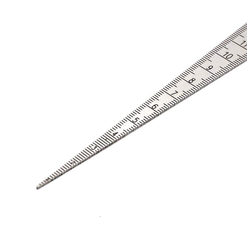 KEWAYO Taper Gage 1/32-5/8 Inch 1-15mm Stainless Gap Hole Taper Welding Gauge Test Ulnar Inch & Metric