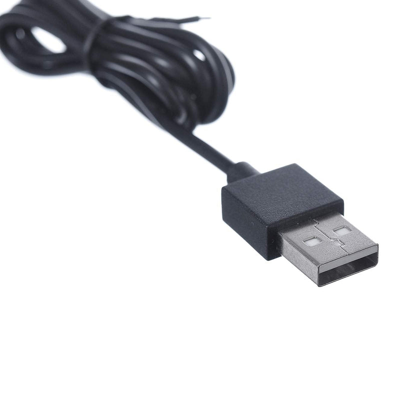 PROTEAR 3.5mm Male AUX Audio Jack Cable to USB 2.0 Adapter Cord Wireless Bluetooth Headphones, Rechargeable Earmuff, Replacement Charging Cable, Black