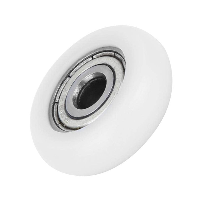 Nylon Ball Bearings, 10Pcs Nylon Plastic Pulley Roller Embedded Deep Groove Ball Bearings High Carbon Chromium Bearing Steel (GCr15) 5×23×7mm