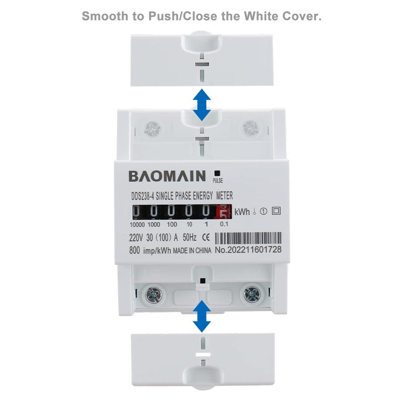 Baomain DDS238-4 （30-100）Single Phase DIN-Rail Kilowatt Hour kwh Meter 220V 100A