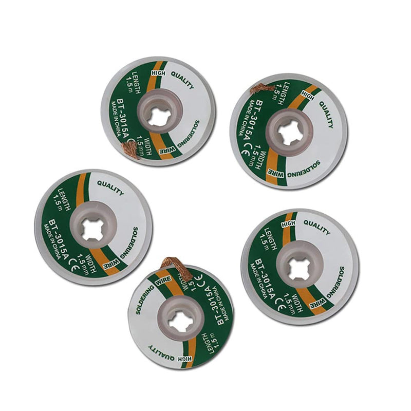 Tiardey 2pcs Solder Wick, Desoldering Wick for Removing Solder and Disassembling Electrical Components, No-Clean Solder Wick Braid (W: 3mm. L: 60ft)